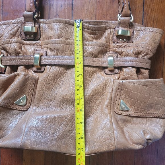 100pc Leather Embossed Croc "Eden" Bag, B. Makowsky - Picture 6 of 11